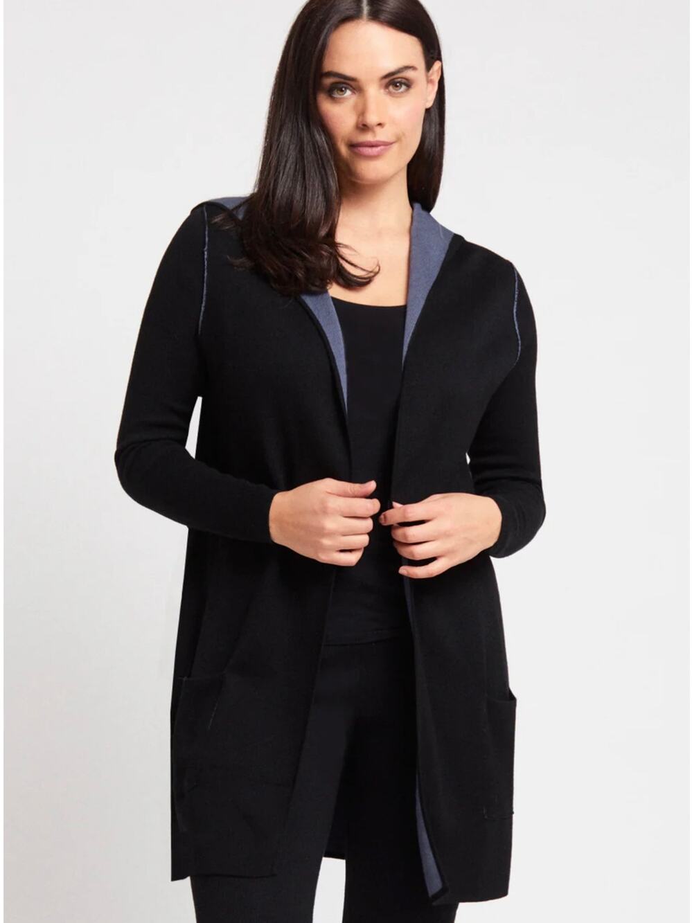 Peace of Cloth Lounge Set Cardigan and Track Pant Black Slate Womens Size Medium
